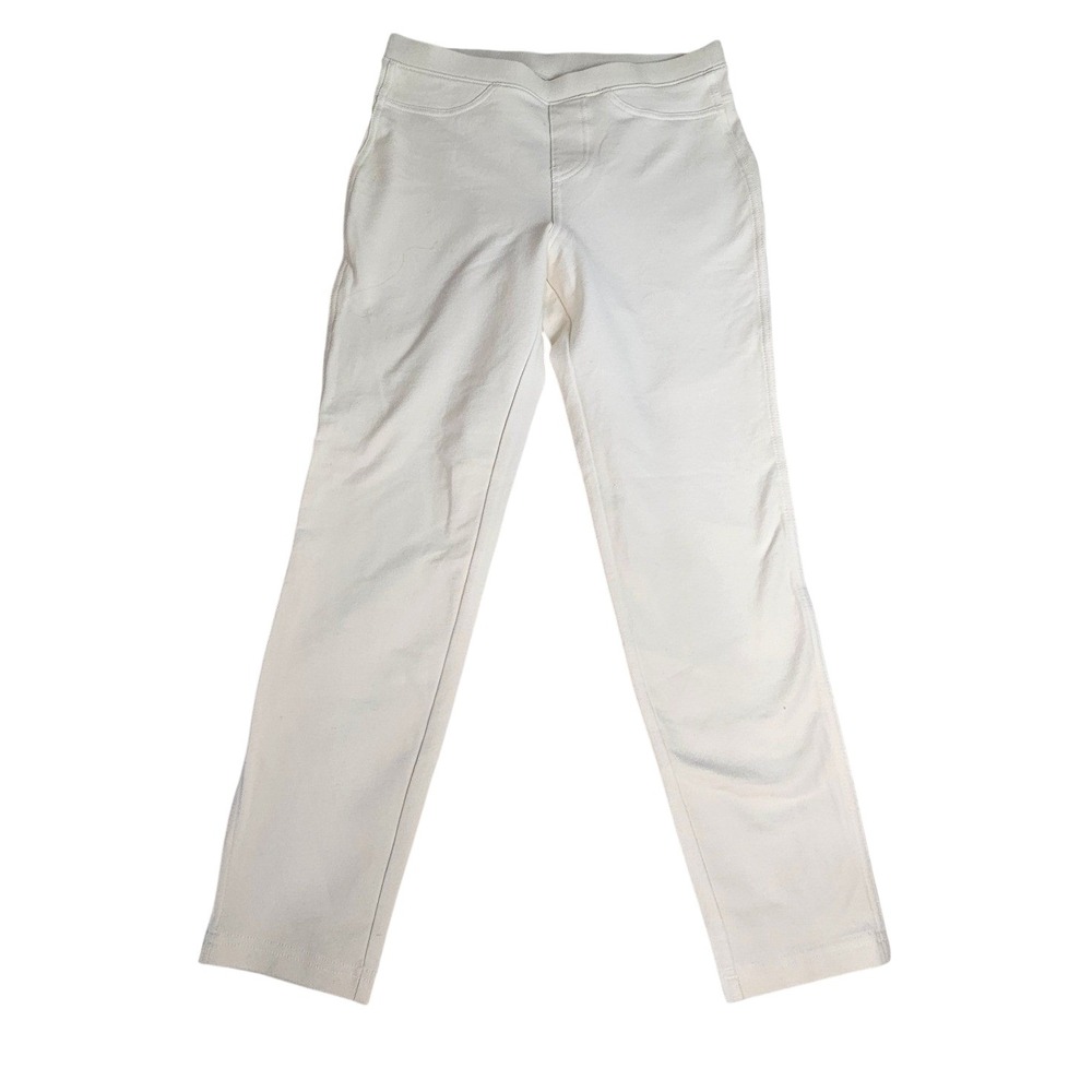 White Pull On Jeggings Slim‎ Fit Stretch Ankle Pants Womens Small